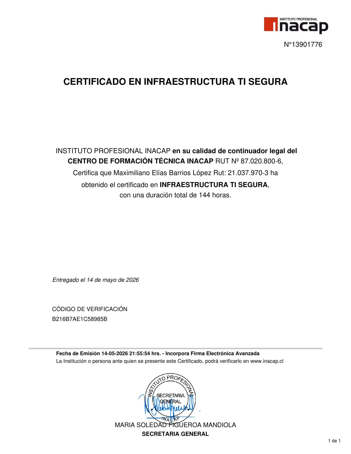 Infraestructura TI Segura - INACAP