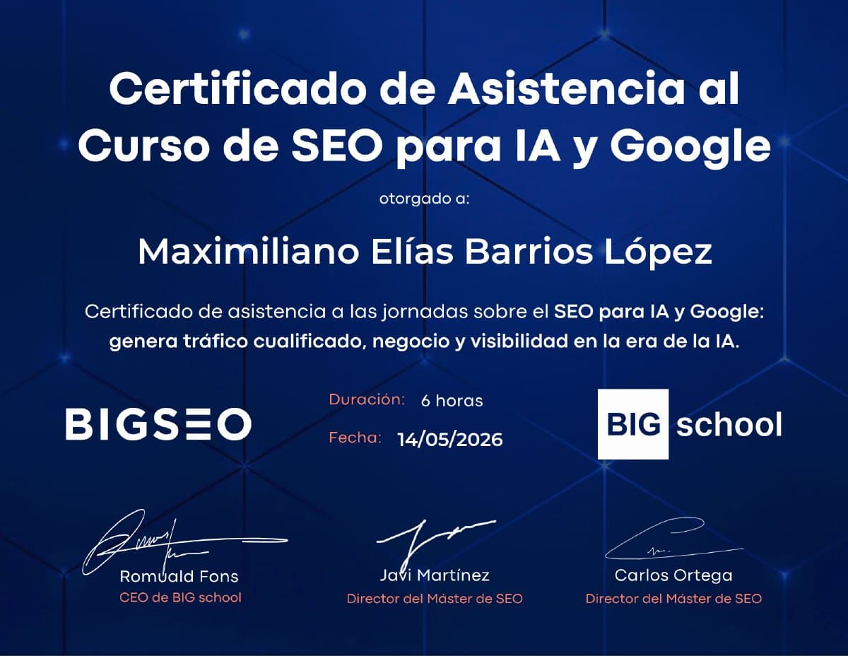 SEO para IA y Google - BIGSEO / BIG school